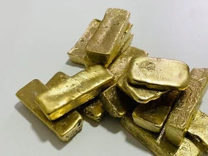 440 Grams Scrap Gold Bar For Gold Recovery Melted Different Computer Coins Pins - Bild 1 von 12