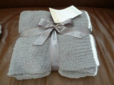 NUEVO CON ETIQUETAS Barefoot Dreams Acogedora Elegante Manta Punta Contraste 45" x 60" Elige Color Foto 1 de 4