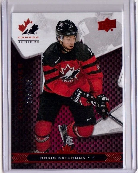 BORIS KATCHOUK 18/19 Team Canada Juniors Pre-Rookie Exclusives #12 Card #d /225 - Image 1 of 1