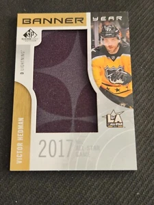 2017-18 UPPER DECK SP GAME USED VICTOR HEDMAN BAS-VH BANNER YEAR ALL STAR PATCH - Picture 1 of 2