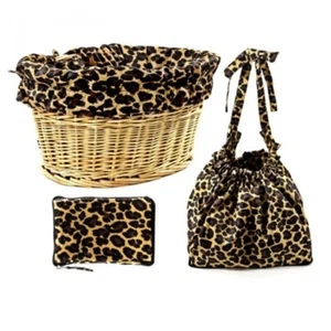 Bike Basket Liner/Tote Bag Cruiser Candy - Gold Leopard - Picture 1 of 5