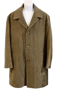 Pendleton Men’s XL Wool Cashmere Herringbone Jacket Coat Tan Brown $258 MSRP - Picture 1 of 15