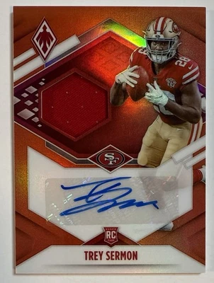 Trey Sermon 2021 Panini Phoenix RPS Rookie Jersey Orange Auto #d 77/149 #RJA-TSE - Image 1 of 2