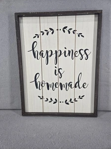 Hobby Lobby "Happiness is Homemade" Wall Decor, 14" W x 18" T x 1" D, Farmhouse - Picture 1 of 3