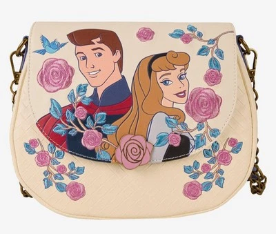 NUEVO Bolso Bandolera Floral Disney La Bella Durmiente Princesa Aurora y Príncipe Felipe Foto 1 de 4
