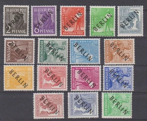 Berlin MiNr. 1/16 postfrisch Schwarzaufdruck Kurzsatz der Kleinwerte 84er BPP - Bild 1 von 1