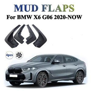 4x Front & Rear Splash Guards Mud Flaps Mudguards Black For 2020-2025 BMW X6 G06 - Picture 1 of 6