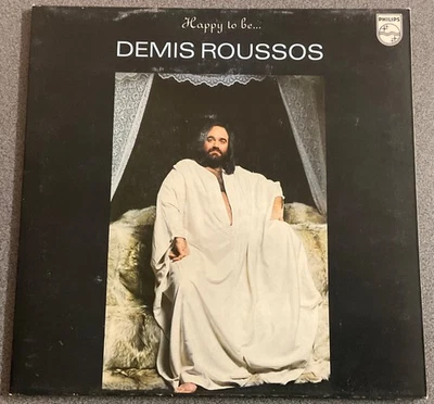 DEMIS ROUSSOS,HAPPY TO BE…,VINTAGE 1976 GATEFOLD ALBUM.12” LP33.VG+/EX - Image 1 of 4
