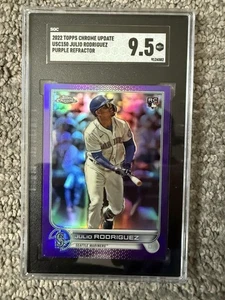 Actualización cromada Topps 2022 Julio Rodríguez #USC150 refractor púrpura (RC) SGC 9,5 - Imagen 1 de 2