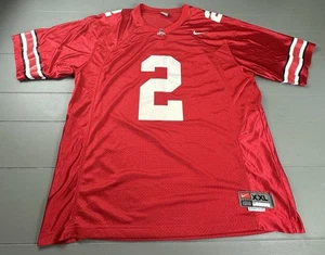 Vintage Nike Ohio State Buckeyes Football Jersey Mens 2XL Red Embroidered #2 - Picture 1 of 15