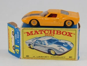 Matchbox RW 41C Ford GT rare Farbe GELB aus G-4 Giftset "6" top in "E" Box - Bild 1 von 10