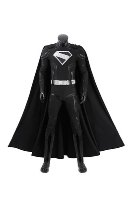 Mono negro Superman Cosplay Clark Kent capa de superhéroe conjunto de Halloween Foto 1 de 4