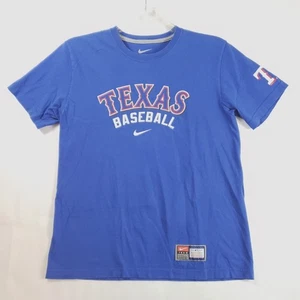 Camiseta de béisbol Nike Texas Rangers para hombre azul medio manga corta algodón - Imagen 1 de 9