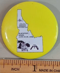 NTA National Trappers Association Blackfoot Idaho 2006 5th Regional Conv. Button - Picture 1 of 3
