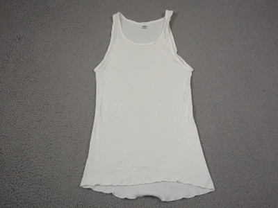 Camiseta sin mangas Jockey vintage para hombre extra grande XL blanca acanalada hecha en EE. UU. Foto 1 de 4