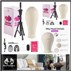 Perückenkopf 23"(58cm),Neverland Beauty Perücke kopf mit Perückenständer,Perü... - Bild 1 von 7