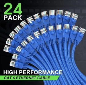 Nuovo-(2)Cavo Geeker 24 -Confezione 3 Piedi Cat 6 Cavi Ethernet. - Foto 1 di 4