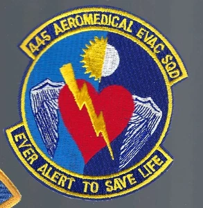 PATCH USAF 445th AEROMEDICAL EVAC SQ WRIGHT PATTERSON AFB JT-48 - Picture 1 of 1