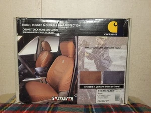 Covercraft SSC3457CABN Carhartt 17-18 Dodge Ram SeatSaver Cover Duck Weave Brown - Picture 1 of 6