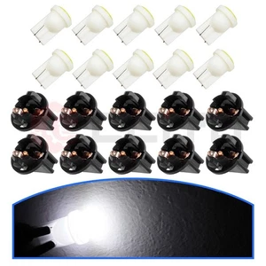 10x White COB Led T10 168 194 Instrument Cluster Dash Light Twist Lock Socket - Picture 1 of 12