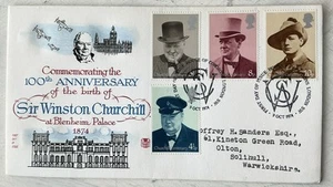 GB QEII 1974 Sir Winston Churchill Stuart Embossed FDC House Of Commons SHS C£10 - Picture 1 of 3