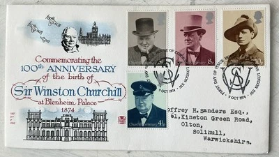 GB QEII 1974 Sir Winston Churchill Stuart Embossed FDC House Of Commons SHS C£10 - Image 1 of 3