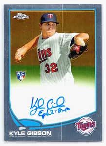 2013 Topps Chrome Rookie Auto Kyle Gibson #KG Auto RC - Picture 1 of 2