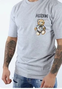 Moschino Logo Printed Crewneck T-Shirt Sz 50 M - Picture 1 of 10