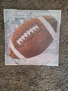 STUPELL HOME DECORATION 11 1/2x11 1/2 Football Picture for Walls - BRAND NEW - Picture 1 of 2