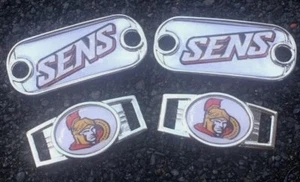 2 ~ Dijes Ottawa Senators NHL Paracord Ovalados o Mini Perro Etiqueta Zapatos Dijes - Imagen 1 de 3