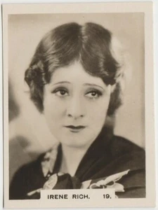 Irene Rich 1932 R&J Hill Cinema Celebrities Series D Tabakkarte #19 - Bild 1 von 2