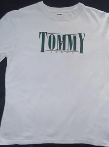 Mens Teen TOMMY JEANS T-shirt top S White - Picture 1 of 6