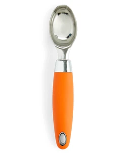 Art & Cook Ice Cream Scooper, Stainless Steel/Silicone, Orange - Picture 1 of 4