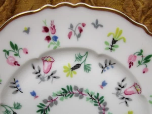 4 Haviland BLUE BELL floral 7.5" SALAD plates FRANCE -gold trim-all nice - Picture 1 of 5