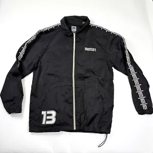 Vintage Mecca Track Jacket Mens Large Black Hip Hop Rap Biggie Juicy USA 90s Y2K - Picture 1 of 9
