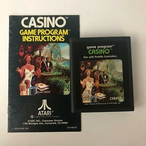 Cartucho de juego original manual de casino para Atari 2600 CX2652 - Imagen 1 de 1