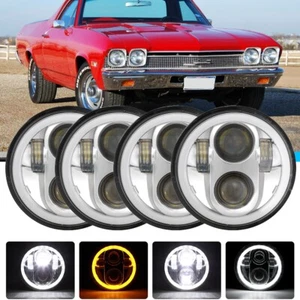 4 PIEZAS faros proyector LED de 5-3/4" 5,75 pulgadas para Volvo VHD 2001-2019 Jaguar XJS - Imagen 1 de 12