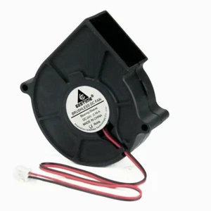 24V 75mm x 30mm Blower Cooling Fan 2 Pin Wires Brushless DC Cooler 7530 Blak RPM - Picture 1 of 14