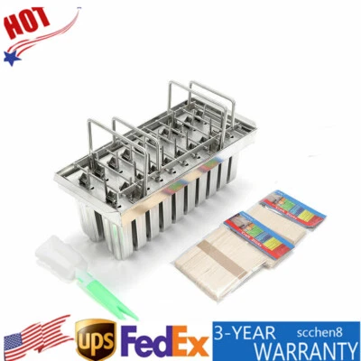 20 Piezas Moldes Congelados Helado Pop Maker Congelador Fruta con Palitos Verano Foto 1 de 4