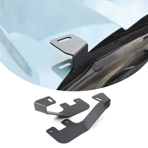 Black Engine Hood Hinge Ditch LED Light Mounting Brackets For Ford Maverick 2022 - Picture 1 of 12