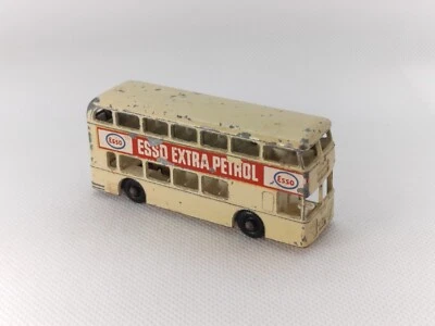 复古 Lesney 火柴盒 74 号戴姆勒巴士 Esso Petrol 双层二手 D289 — 第 1/4 张图片