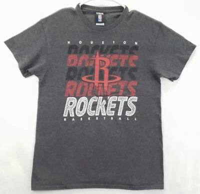 UNK Houston Rockets Shirt Mens Medium Gray 100% Cotton Short Sleeve Crew Neck - Image 1 of 4