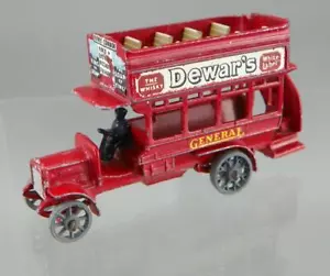 Vintage Matchbox Diecast Models of Yesteryear Y-2 12-20 Dewars B-Type London Bus - Picture 1 of 8