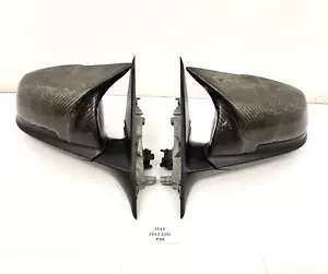 ✅ 12-18 OEM BMW F30 335 Side View Mirror Assembly Heated Carbon Fiber SET *NOTE - Picture 1 of 14