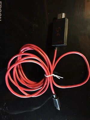 Cavo Adattatore MHL micro Usb TV-HDMI Samsung S 4 Mt. 1,70 HD TV - Immagine 1 di 3