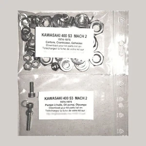 KAWASAKI 400 S3 S3A MACH 2 1974-1975 Crankcase stainless allen screw kit #3 - Picture 1 of 1
