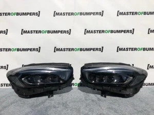 MERCEDES B CLASS A247 AMG 2019-ON FULL LED HEADLIGHTS PAIR DRL UK SPEC GENUINE - Picture 1 of 9
