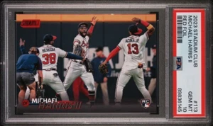 2023 TOPPS STADIUM CLUB 113 Lamina Rossa MICHAEL HARRIS II PSA 10 RC Rookie Braves - Foto 1 di 3