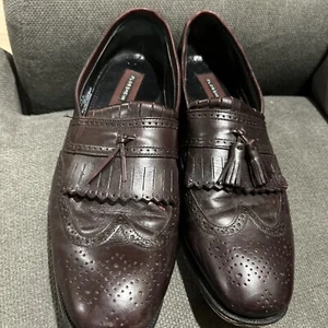 Florsheim Loafers Lexington Wingtip Kiltie Size 11.5 B Burgundy  17146-05 Tassel - Picture 1 of 15