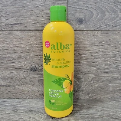 Champú suave y calmante Alba Botanica aceite de semilla de cannabis sativa, 12 fl oz nuevo Foto 1 de 4